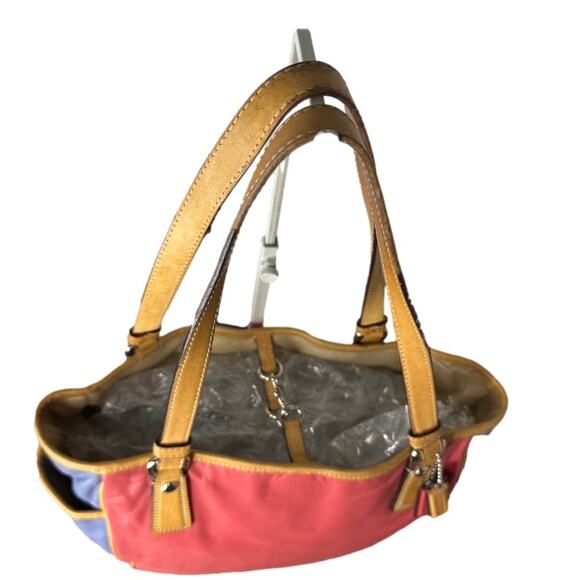 COACH Color Block Shoulder Tote Bag - Picture 6 of 13